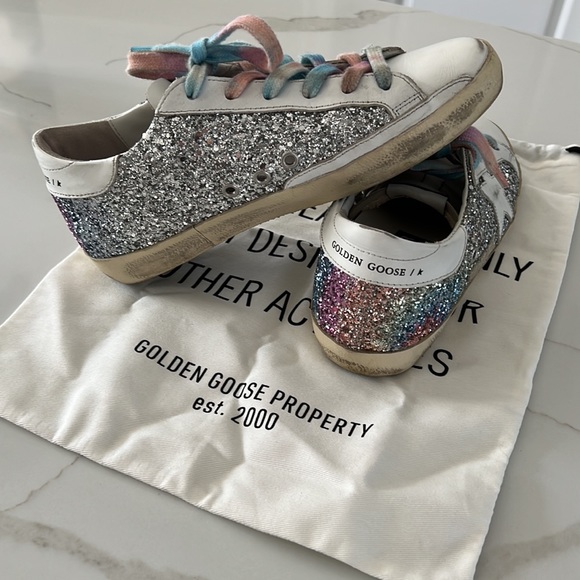 Golden Goose Superstar Glitter Low-Top Sneaker - Picture 3 of 12